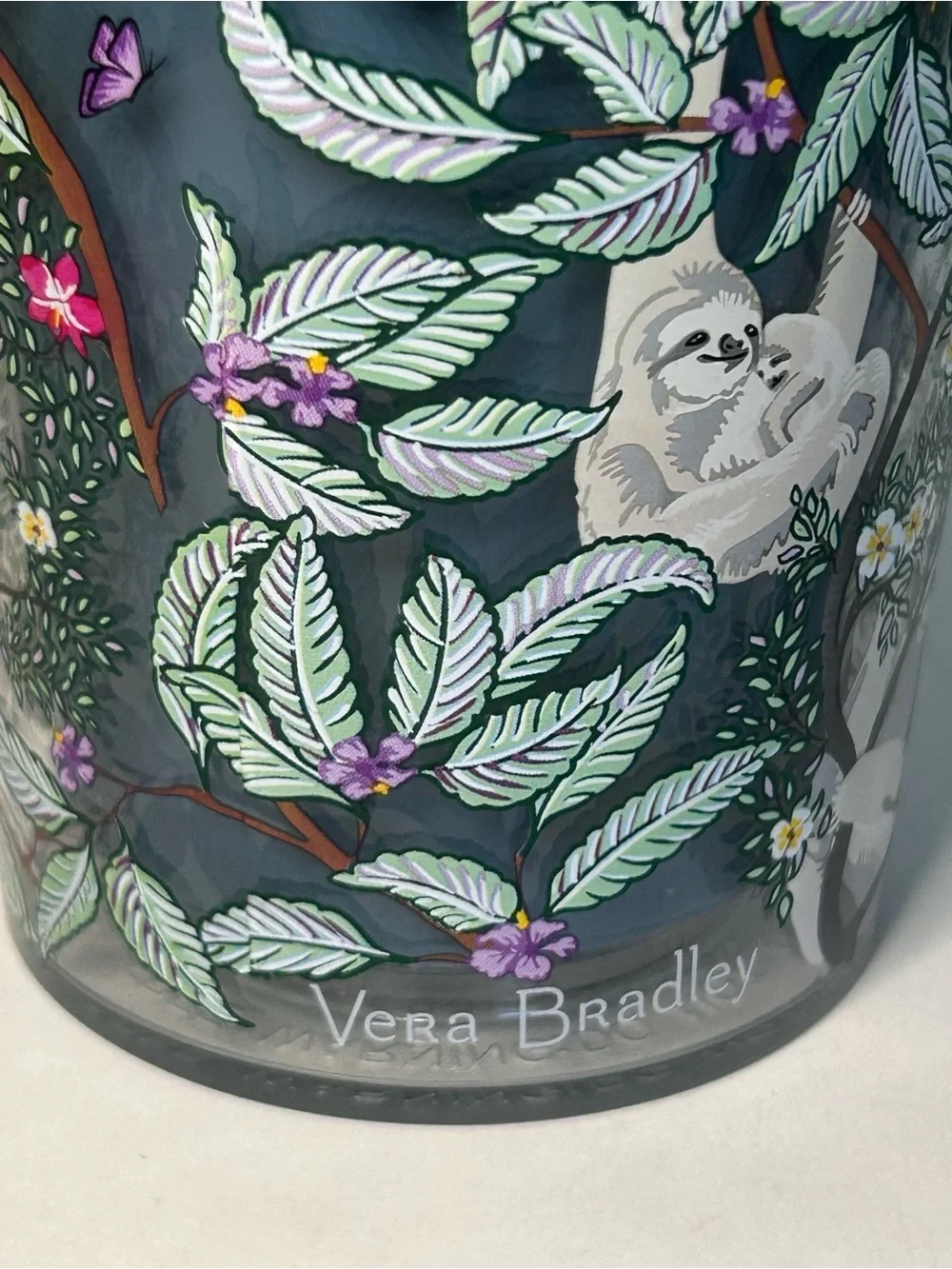 Vera Bradley Hanging Around Sloth Tumbler‎ Coffee Cold Travel Cup